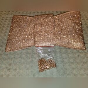 NEW NWOT Elegant Gold Clutch Bag